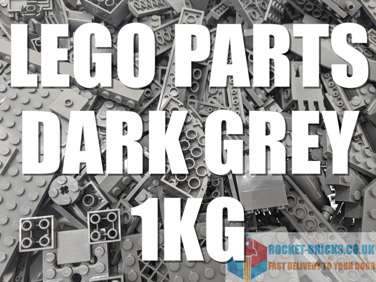 ⭐️️LEGO 1KG BUNDLES INCL MIXED BRICKS PARTS PIECES TILES - DARK GREY / DARK BLUISH GREY⭐️