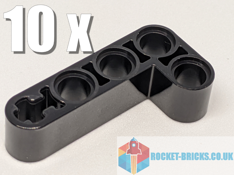 ⭐️️10 x NEW LEGO 32140 LIFTARM 2 x 4 L-SHAPE THICK - BLACK - 4120017⭐️