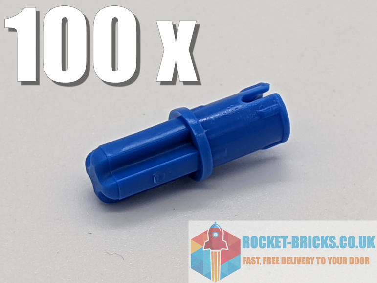 ⭐️️100 x NEW LEGO TECHNIC 43093 AXLE PINS W/FRICTION RIDGES - BLUE - 4206482⭐️