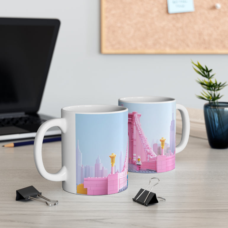 Tranquil Sunrise Brooklyn Bridge Mug