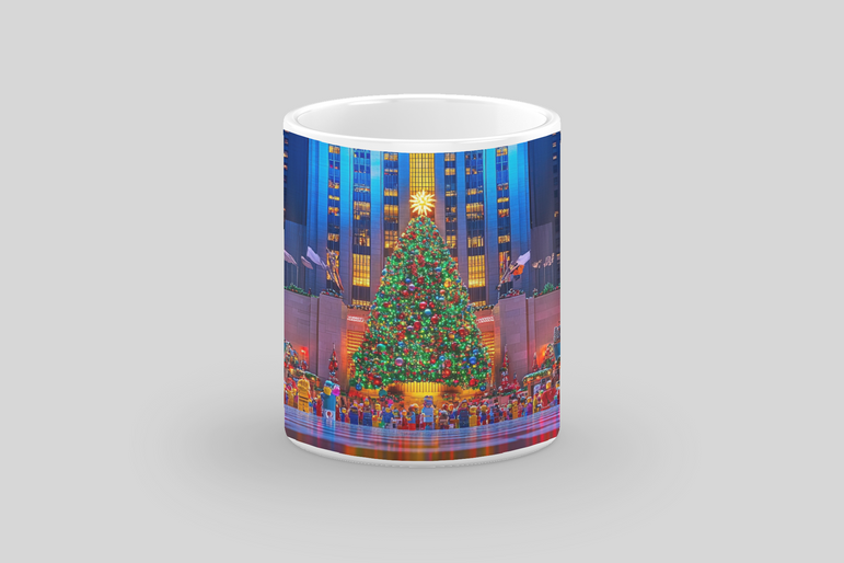 ⭐️️Exclusive Lego Christmas Scene Mug - Radio City Music Hall | NYC | New York⭐️️