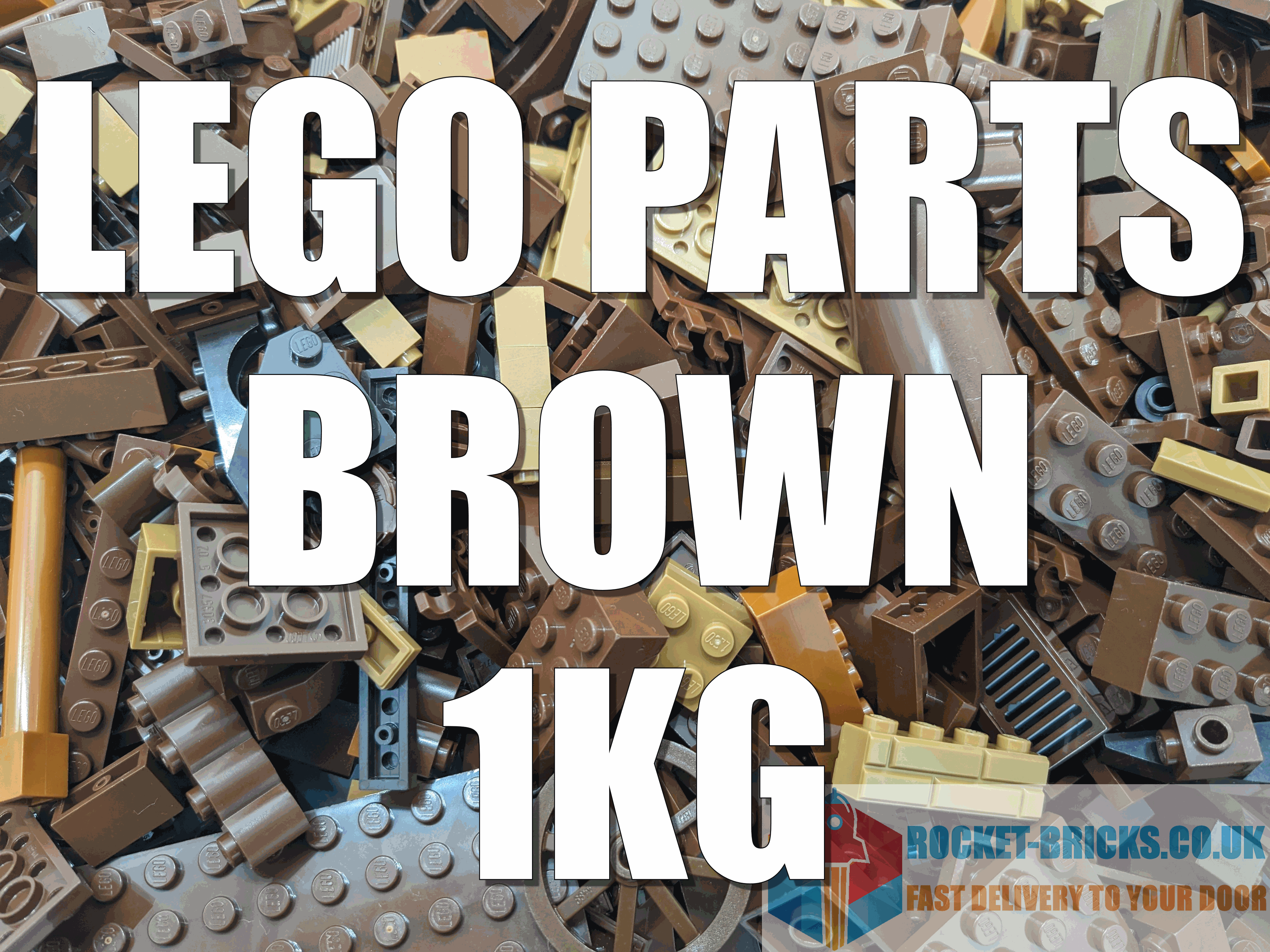 ⭐️️LEGO 1KG BUNDLES INCL MIXED BRICKS PARTS PIECES TILES - BROWN⭐️