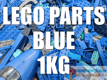 ⭐️️LEGO 1KG BUNDLES INCL MIXED BRICKS PARTS PIECES TILES - BLUE⭐️