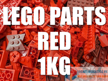 ⭐️️LEGO 1KG BUNDLES INCL MIXED BRICKS PARTS PIECES TILES - RED⭐️