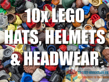 10x LEGO MINIFIGURE HATS / HELMETS / HEADWEAR - CUSTOMISE YOUR MINIFIGURES!