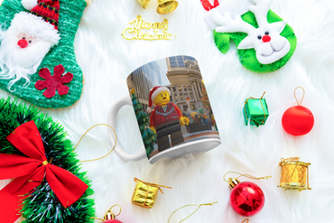 ⭐️️Lego Christmas Scene Mug: New York Public Library | NYC | New York⭐️️