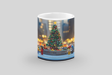 ⭐️️Lego Christmas Scene Mug: Columbus Circle | NYC | New York⭐️️