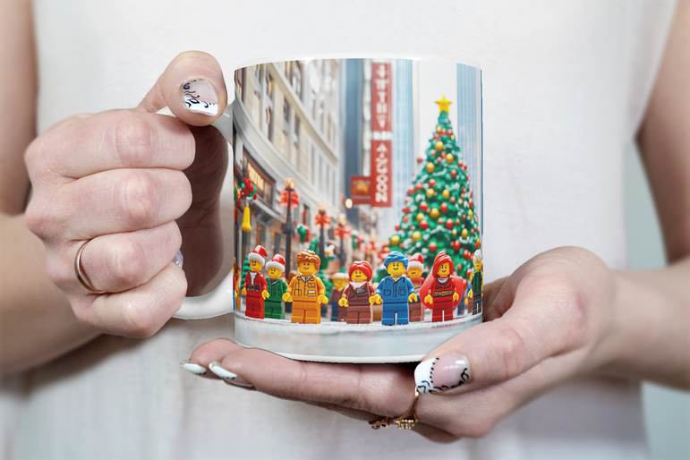 ⭐️️Exclusive Lego Christmas Scene Mug - Fifth Avenue | NYC | New York⭐️️