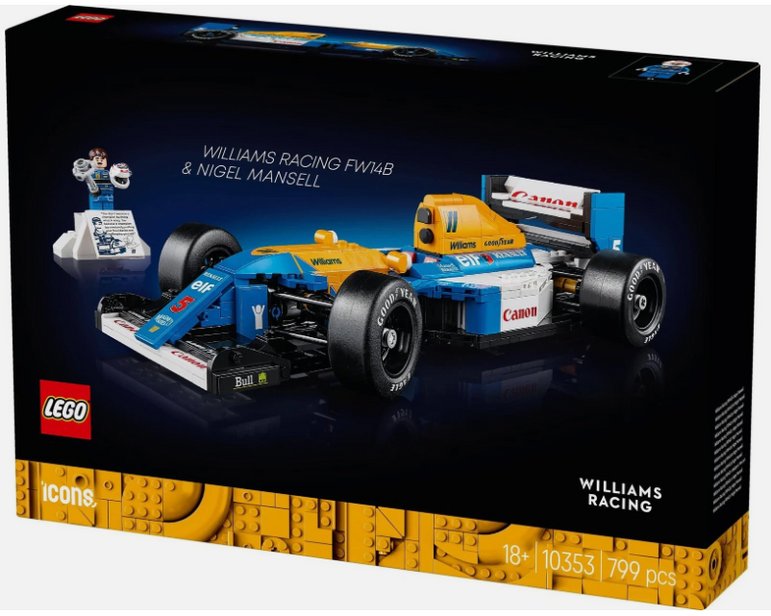 LEGO Icons Williams Racing FW14B & Nigel Mansell Home Office Desk Decor 10353