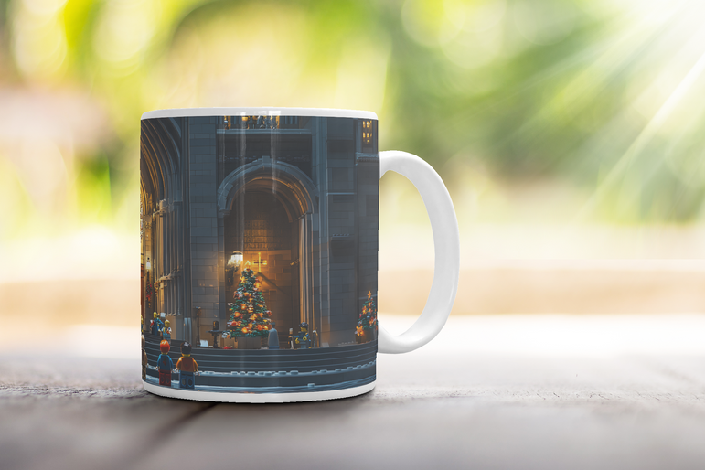 ⭐️️Lego Christmas Scene Mug: Cathedral of St. John the Divine | NYC | New York⭐️️