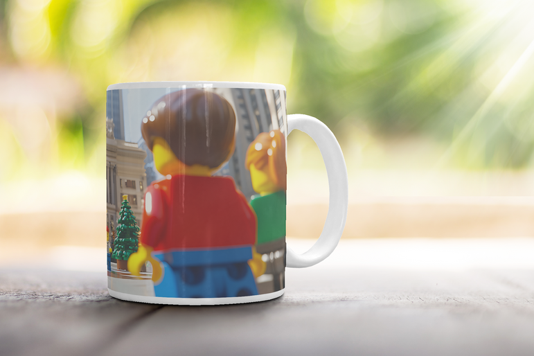 ⭐️️Lego Christmas Scene Mug: New York Public Library | NYC | New York⭐️️