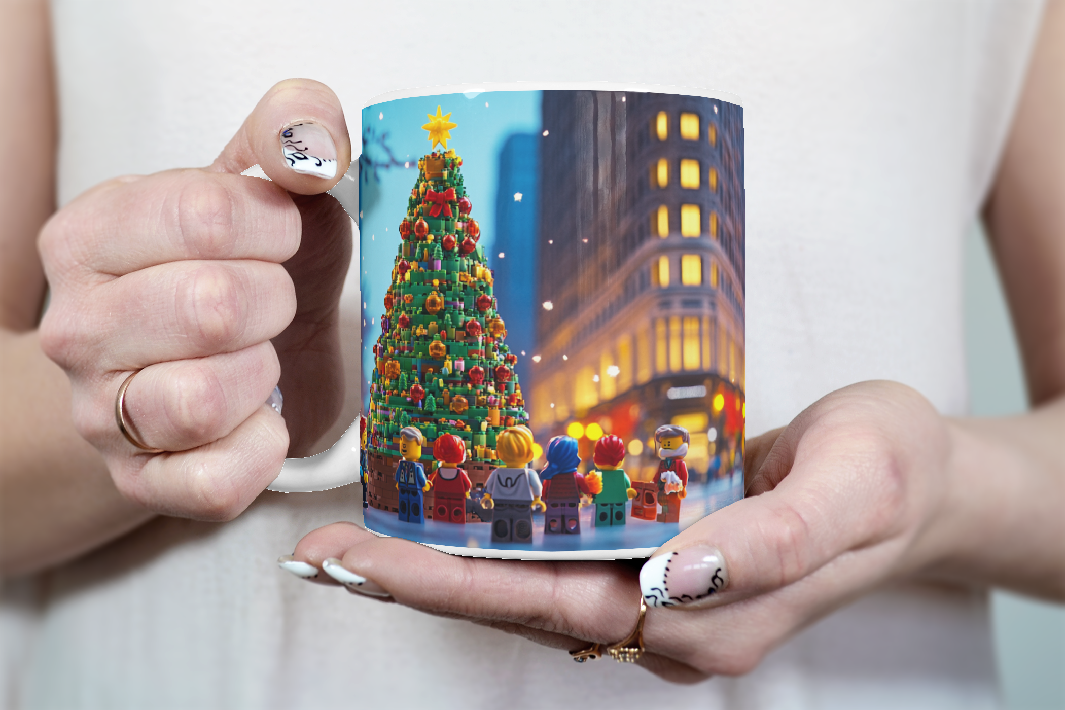 ⭐️️Exclusive Lego Christmas Scene Mug - The Flatiron Building | NYC | New York⭐️️