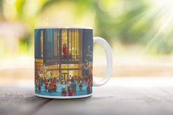 ⭐️️Lego Christmas Scene Mug: Lincoln Center for the Performing Arts | NYC | New York⭐️️