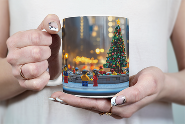 ⭐️️Lego Christmas Scene Mug: Columbus Circle | NYC | New York⭐️️