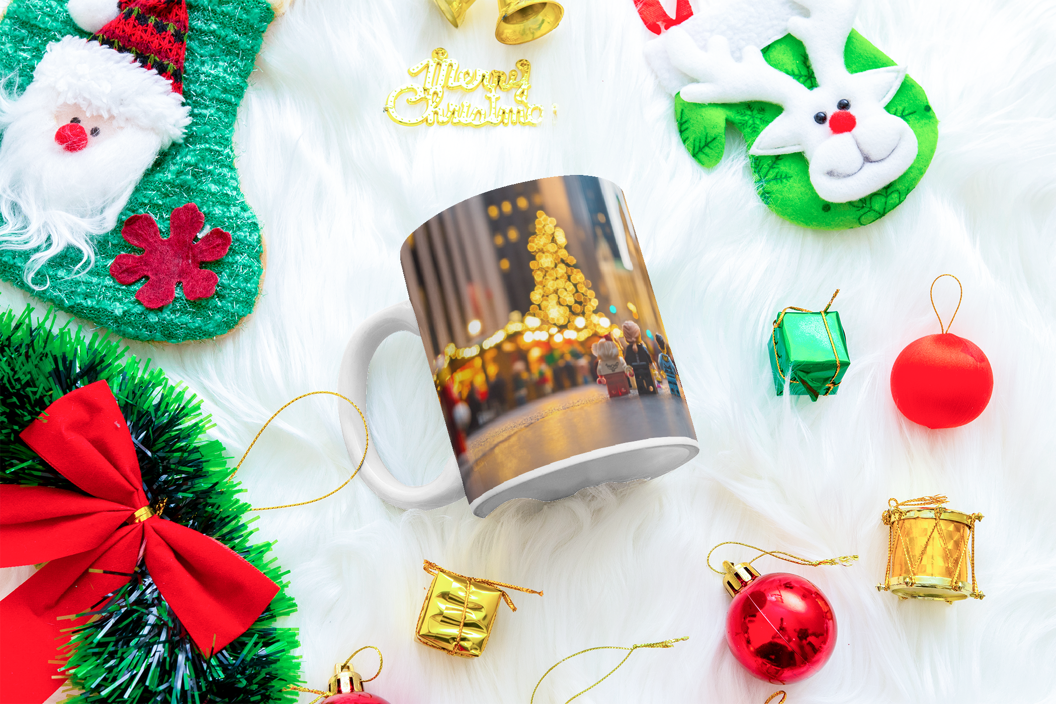 ⭐️️Exclusive Lego Christmas Scene Mug - St. Patrick's Cathedral | NYC | New York⭐️️