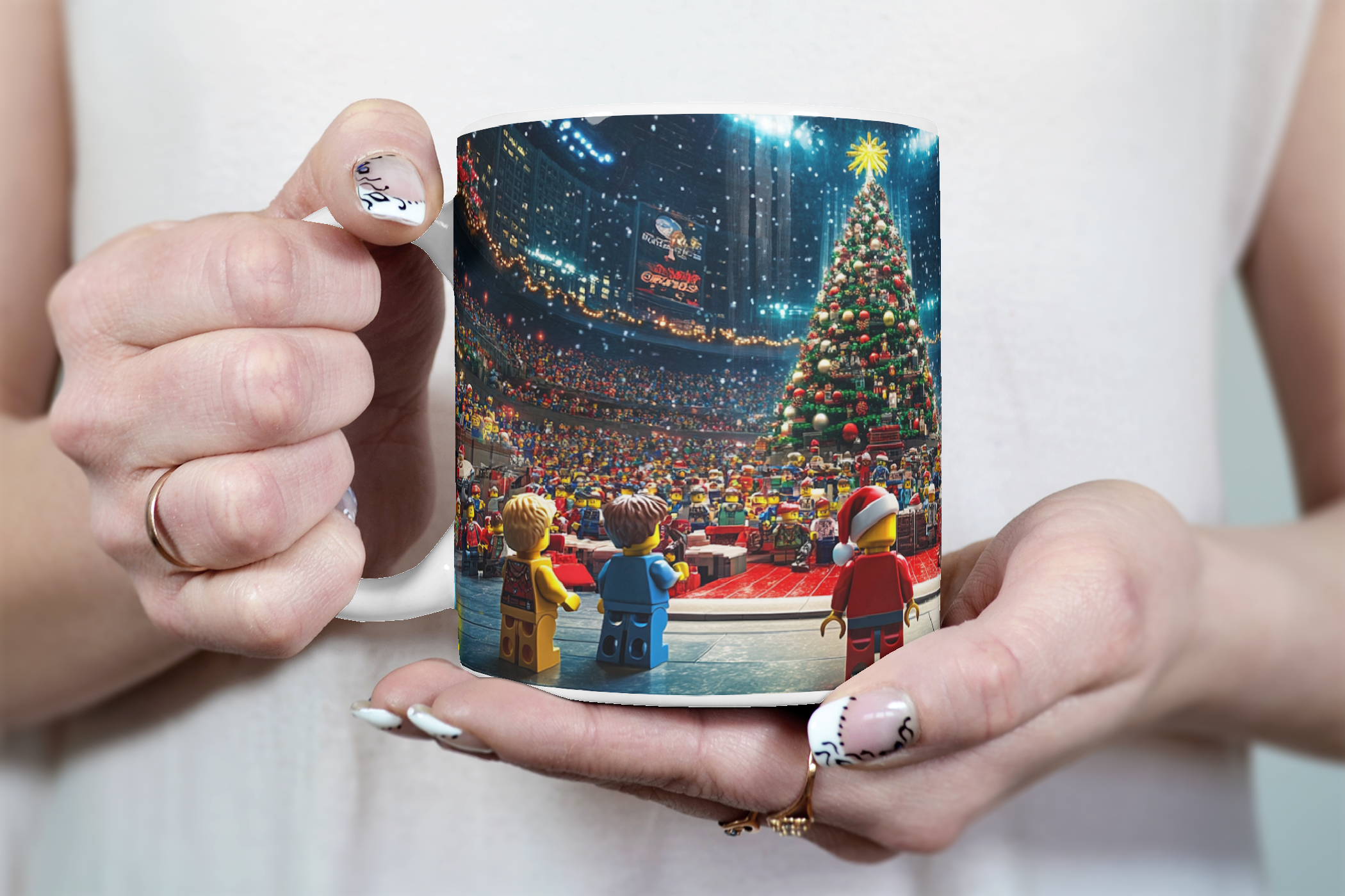 ⭐️️Exclusive Lego Christmas Scene Mug - Madison Square Garden | NYC | New York⭐️️