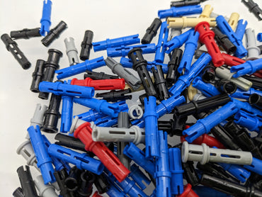 LEGO® Technic Pins Bulk Lot 300+ Genuine – Mixed Lengths & Colours – Blue, Black, Red, Grey – UK Seller