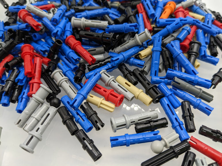 LEGO® Technic 300 Mixed Pins Bulk Genuine – Mixed Lengths & Colours – Blue, Black, Red, Grey – UK Seller