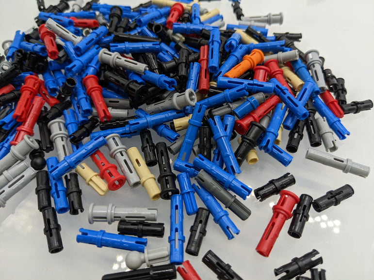 LEGO® Technic 300 Mixed Pins Bulk Genuine – Mixed Lengths & Colours – Blue, Black, Red, Grey – UK Seller