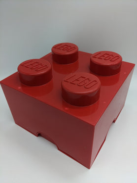 LEGO® Storage Box 2x2 Brick 4 Stud Red Genuine 5006968
