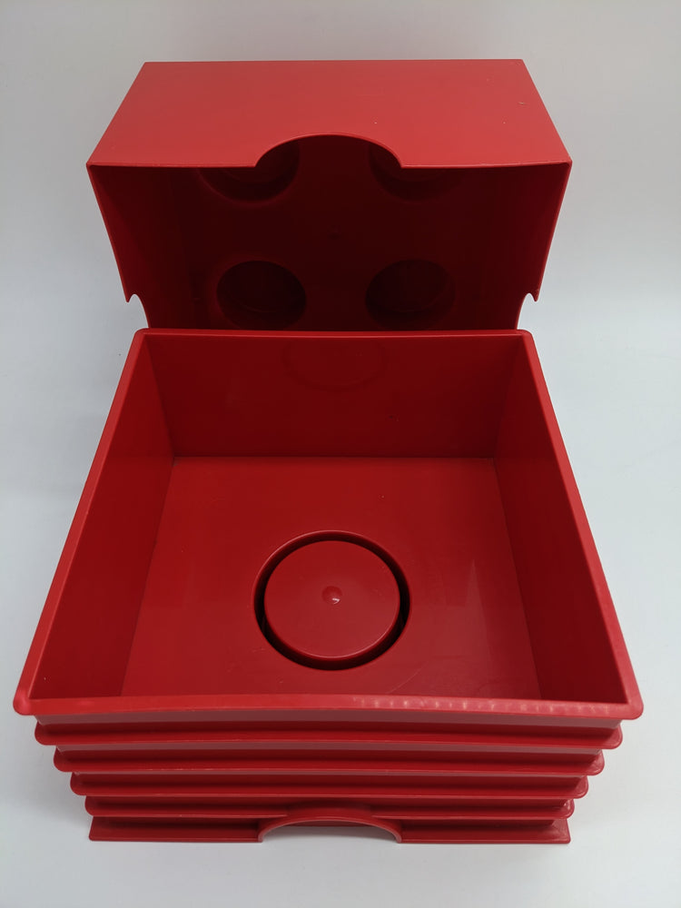 LEGO® Storage Box 2x2 Brick 4 Stud Red Genuine 5006968
