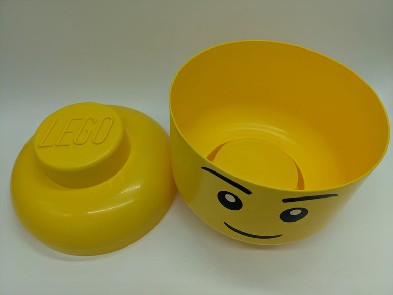 LEGO Storage Head Boy Large 5005528 Yellow Minifigure Stackable Toy Brick Box