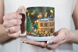 ⭐️️Lego Christmas Scene Mug: The Cloisters | NYC | New York⭐️️