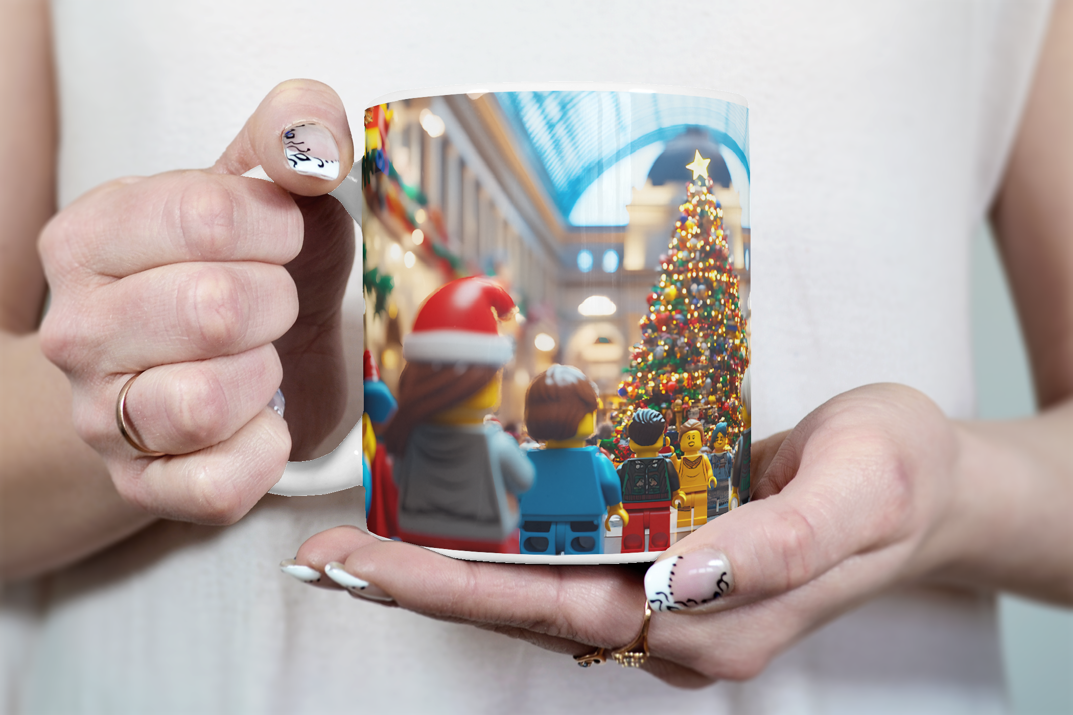 ⭐️️Lego Christmas Scene Mug: American Museum of Natural History | NYC | New York⭐️️