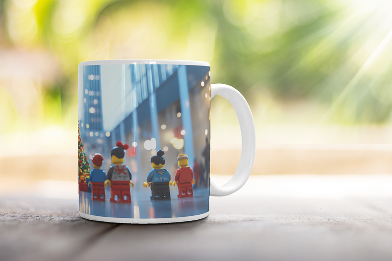 ⭐️️Exclusive Lego Christmas Scene Mug - Seagram Building | NYC | New York⭐️️