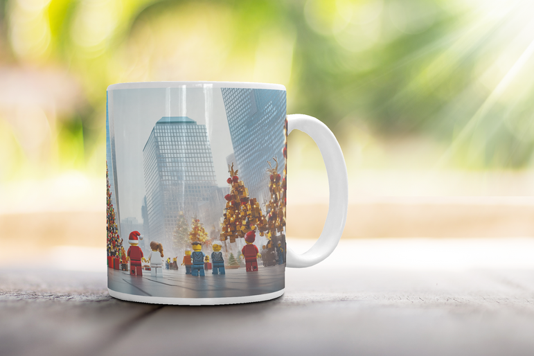 ⭐️️Exclusive Lego Christmas Scene Mug - One World Trade Center | NYC | New York⭐️️