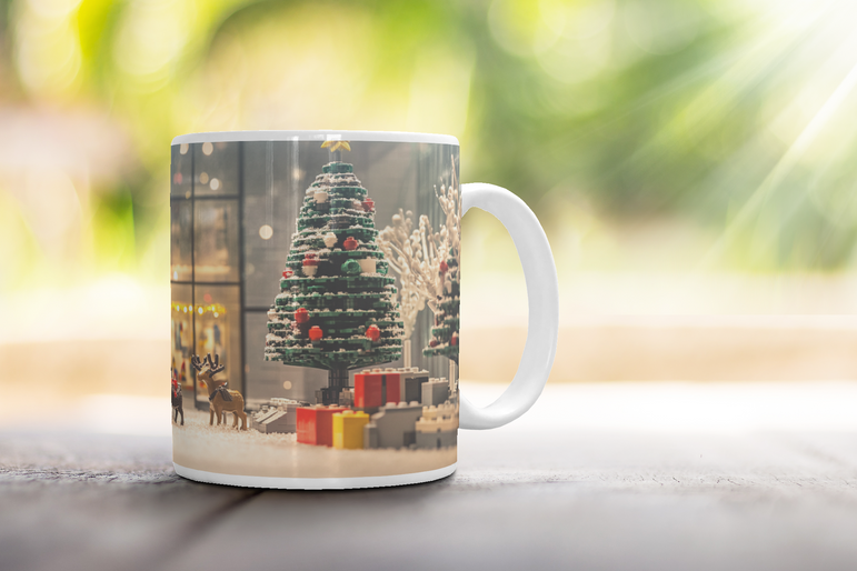 ⭐️️Exclusive Lego Christmas Scene Mug - MoMA | NYC | New York⭐️️