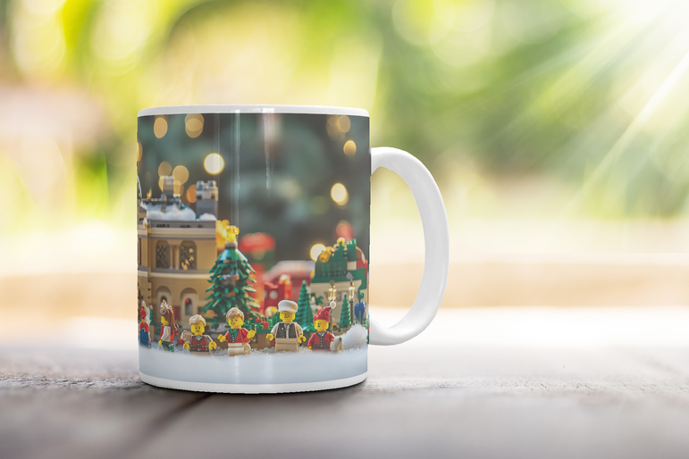 ⭐️️Lego Christmas Scene Mug: The Cloisters | NYC | New York⭐️️