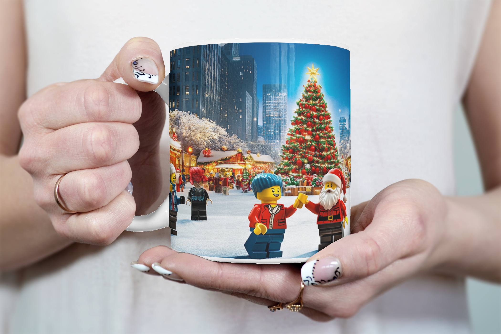 ⭐️️Exclusive Lego Christmas Scene Mug - Bryant Park | NYC | New York⭐️️