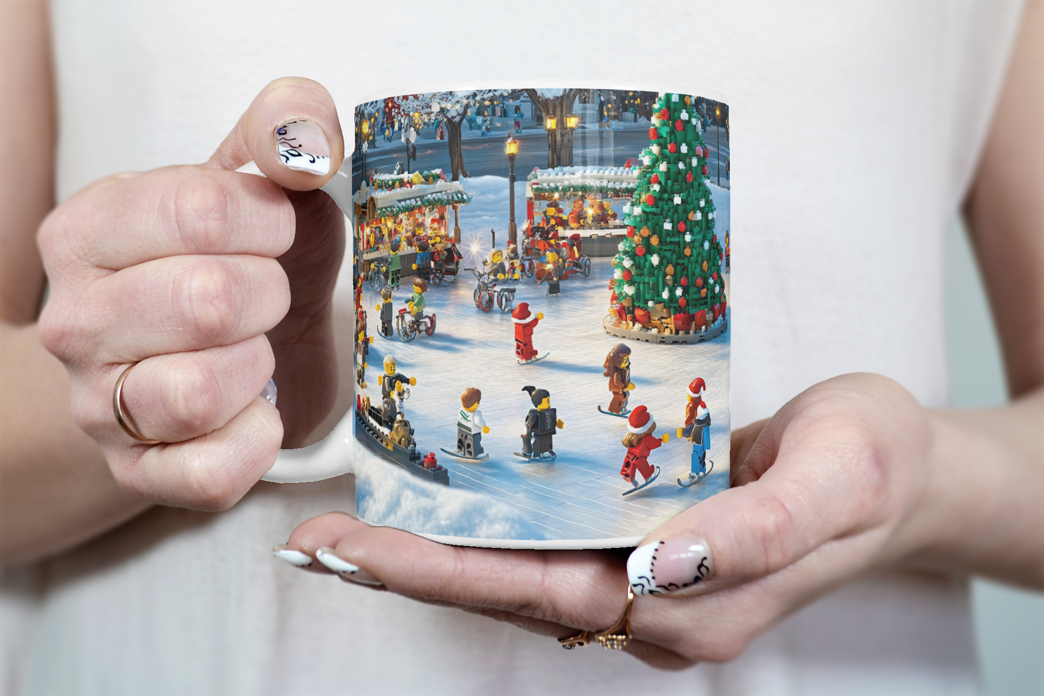 ⭐️️Exclusive Lego Christmas Scene Mug - Washington Square Park | NYC | New York⭐️️