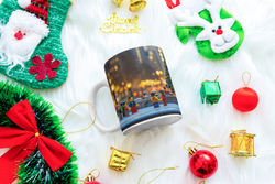 ⭐️️Lego Christmas Scene Mug: Columbus Circle | NYC | New York⭐️️