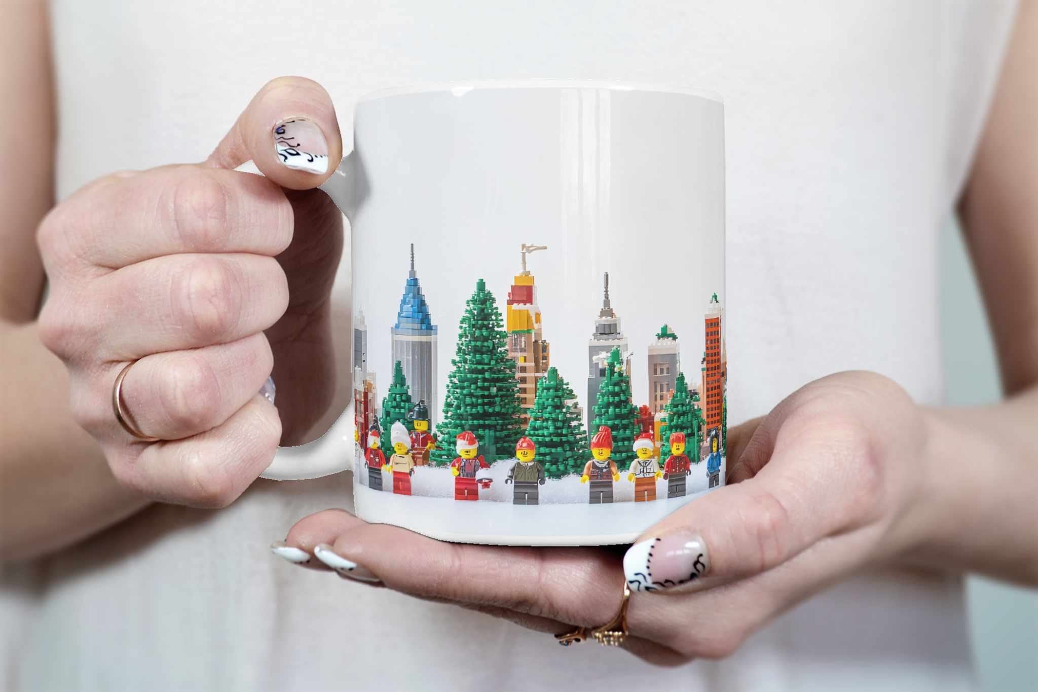 ⭐️️Exclusive Lego Christmas Scene Mug - Empire State Building | NYC | New York⭐️️